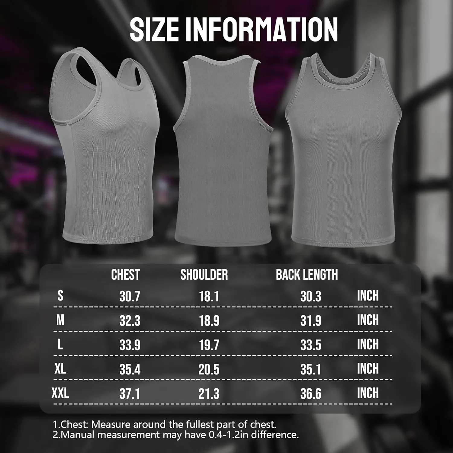 Mens Workout Tank Top 2 Pack Quick Dry Bodybuilding Sleeveless Gym Muscle T Shirts Running Basketball