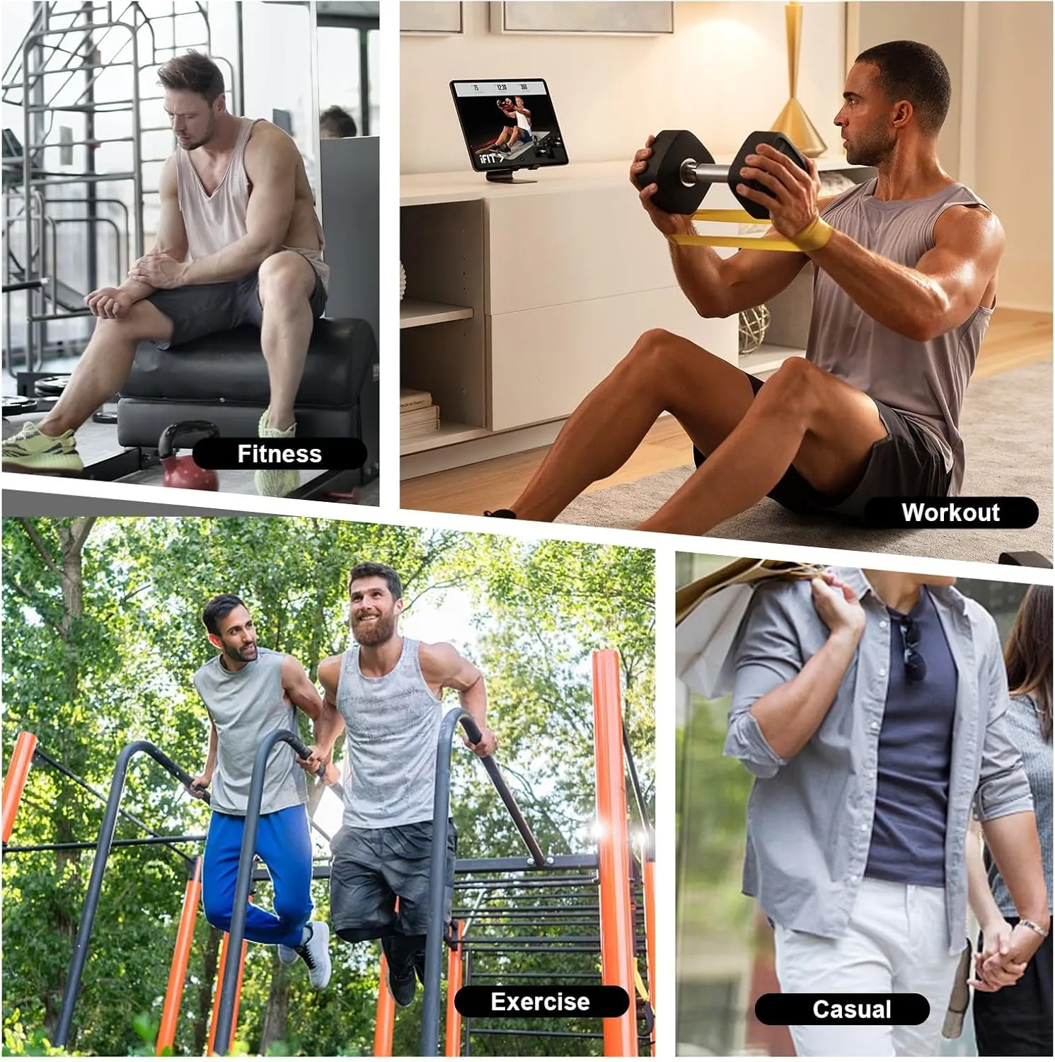 Mens Workout Tank Top 2 Pack Quick Dry Bodybuilding Sleeveless Gym Muscle T Shirts Running Basketball
