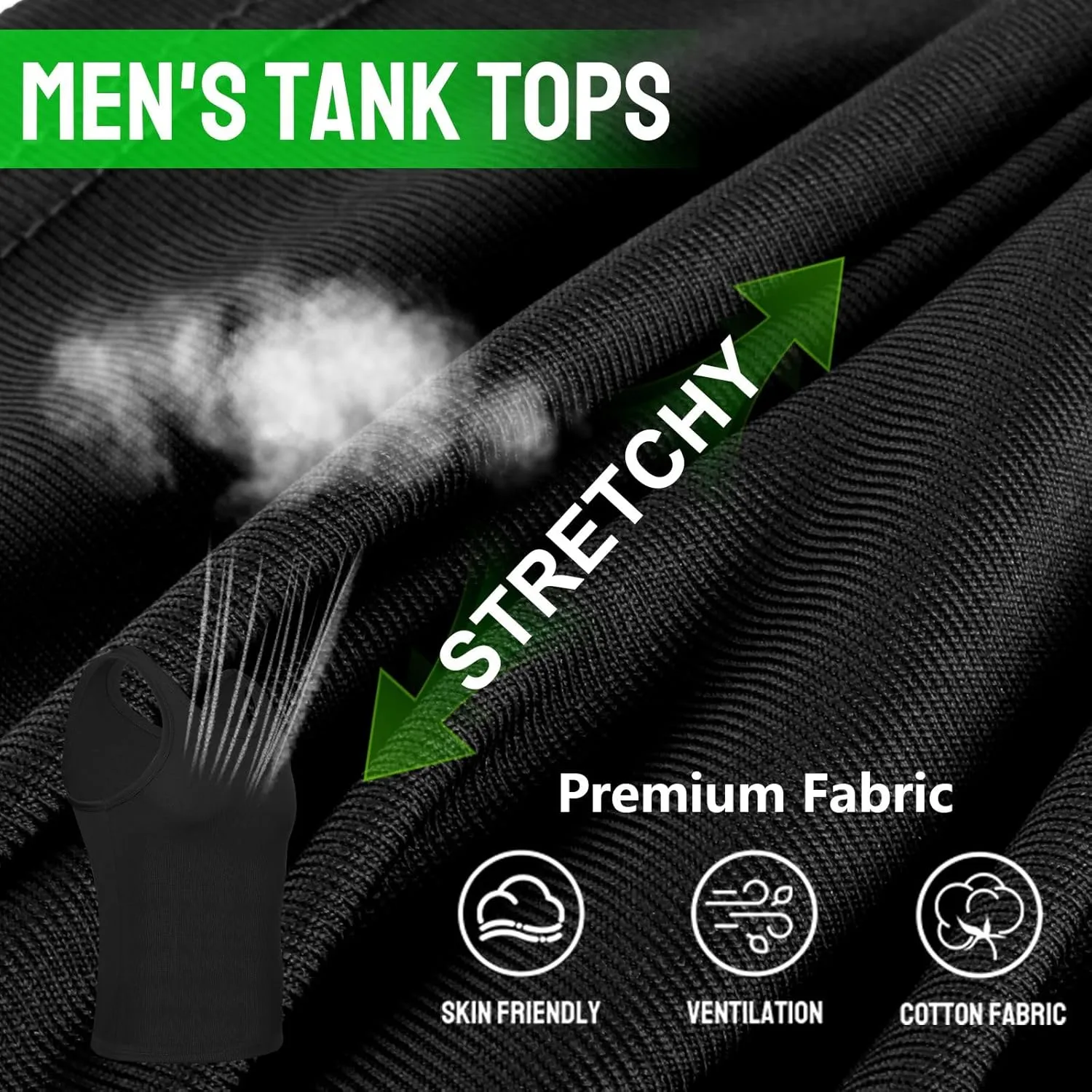 Mens Workout Tank Top 2 Pack Quick Dry Bodybuilding Sleeveless Gym Muscle T Shirts Running Basketball