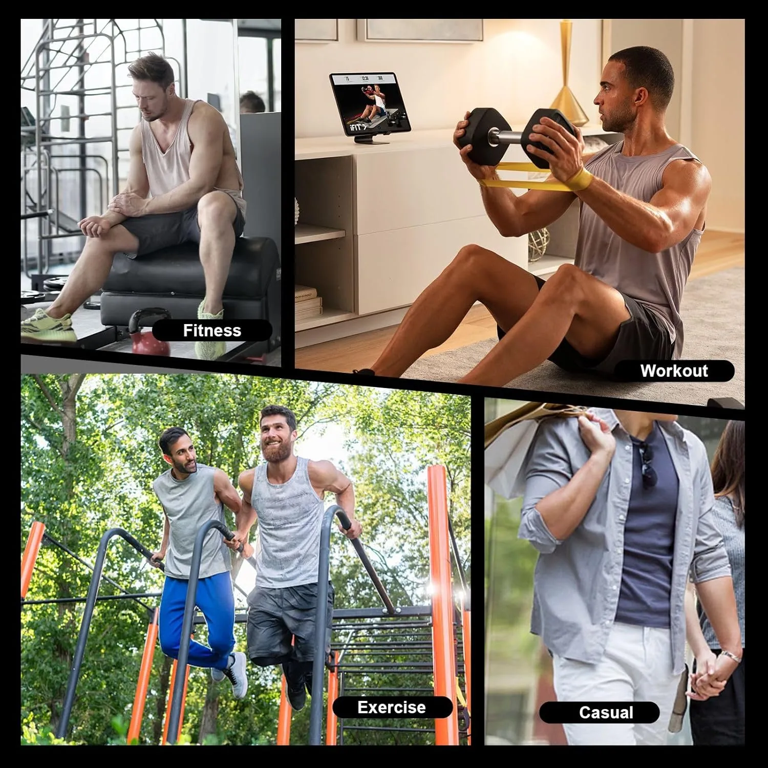 Mens Workout Tank Top 2 Pack Quick Dry Bodybuilding Sleeveless Gym Muscle T Shirts Running Basketball