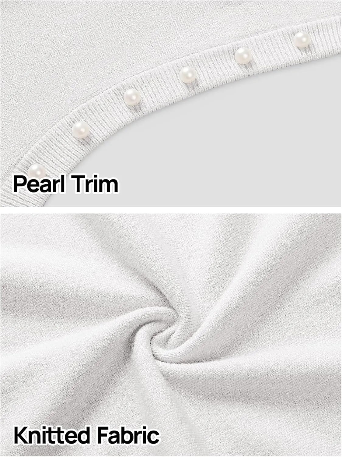 MEROKEETY Women's 2025 Sleeveless Sweater Vest Summer Knit Tank Tops Dressy Casual Crewneck Pearl Blouses