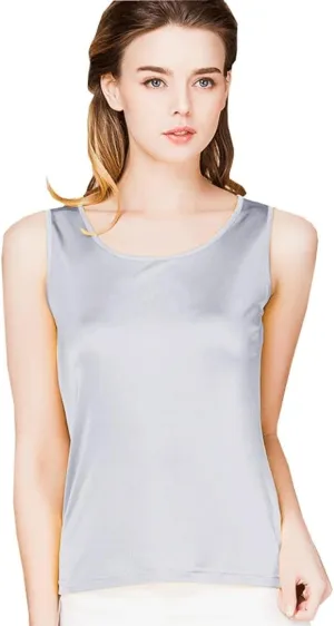 METWAY Womens Silk Tank Tops/Mulberry Silk Sleeveless Blouses/Summer Real Silk Sleeveless T-Shirt