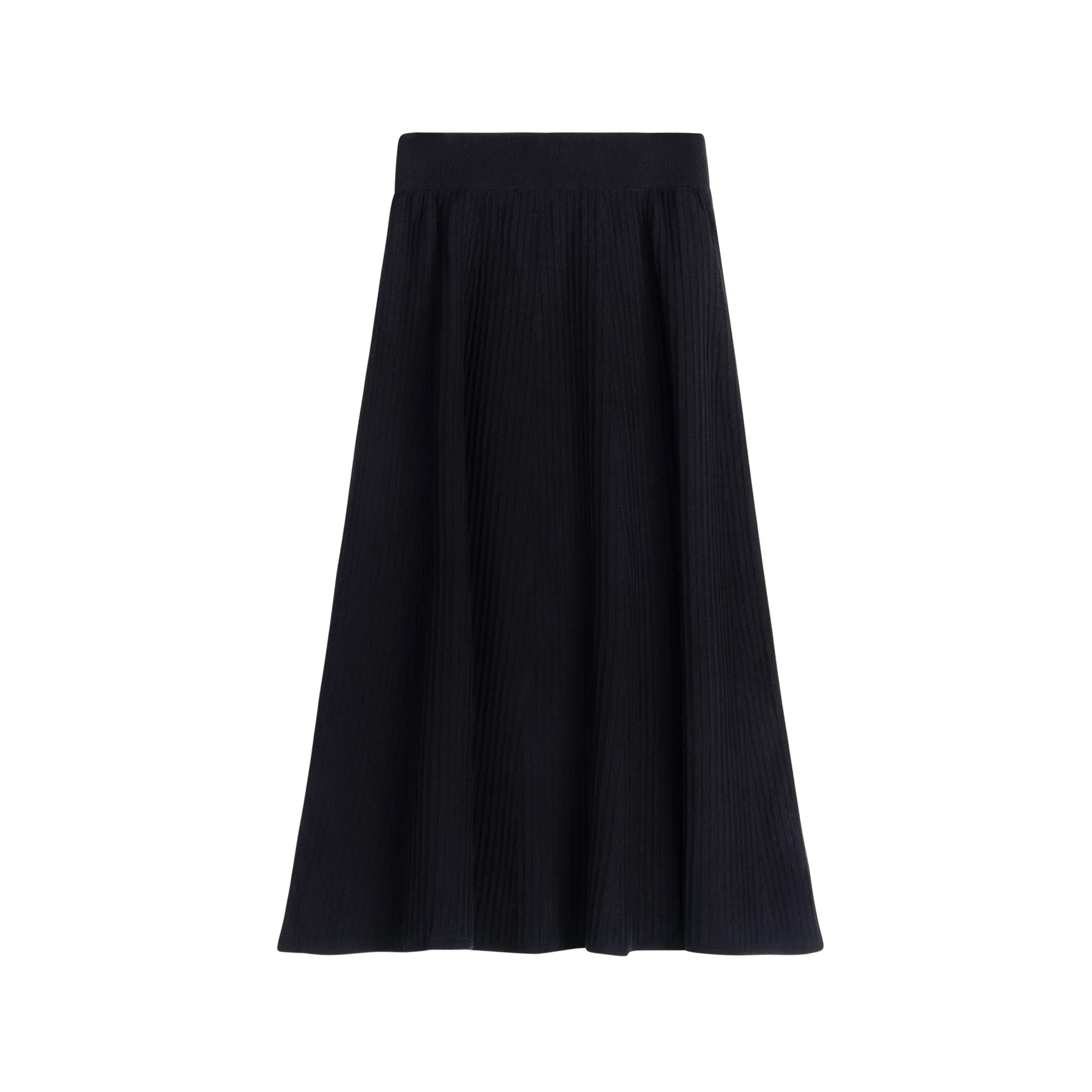 Midi Knit Skirt | Black  [Final Sale]