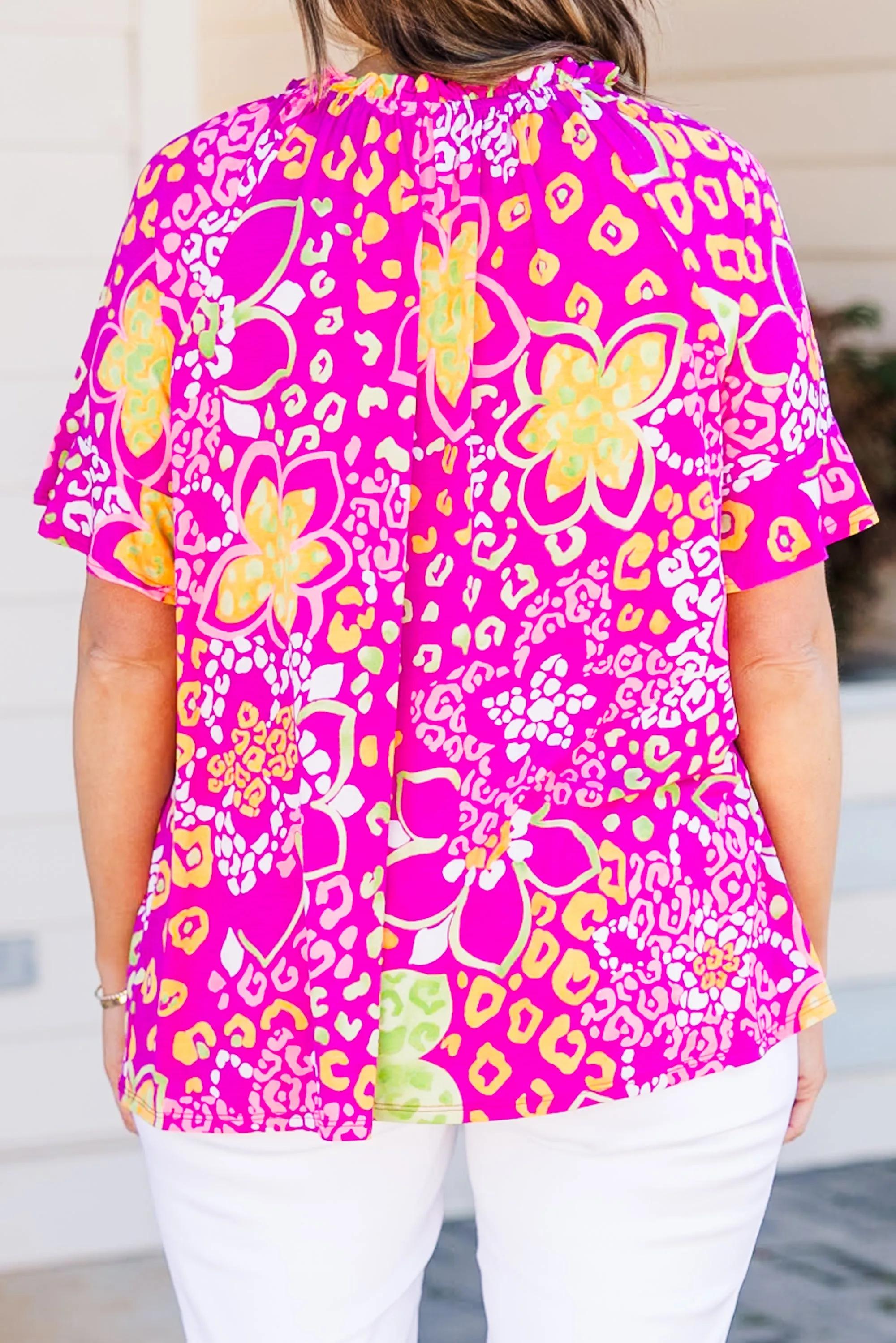 Midnight Chats Top, Magenta/Pink