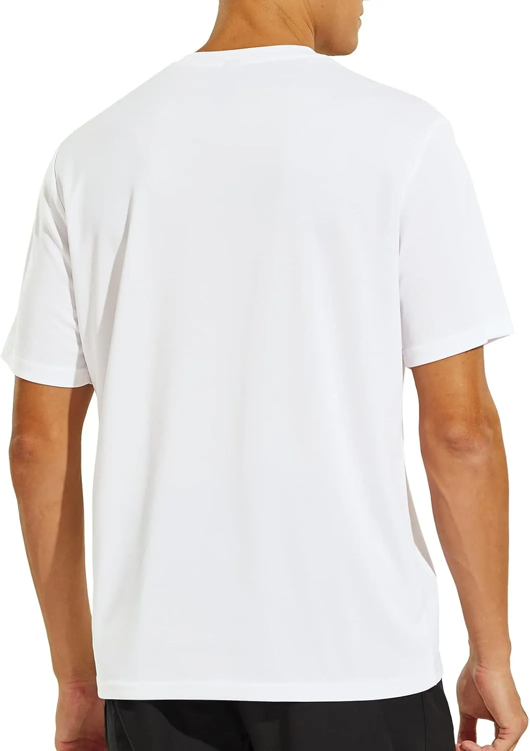 MIER Men's Quick Dry Workout Shirts Moisture Wicking Running Athletic Performance T-Shirts V Neck Top Tee, 2 Pack