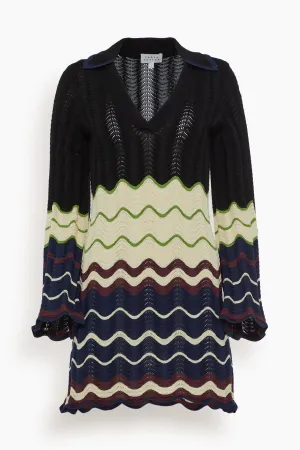 Miles Dress in Black/Cream/Merlot Multi