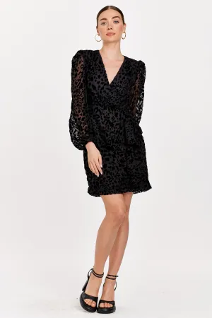 MINA FRONT WRAP DRESS SPOTTED