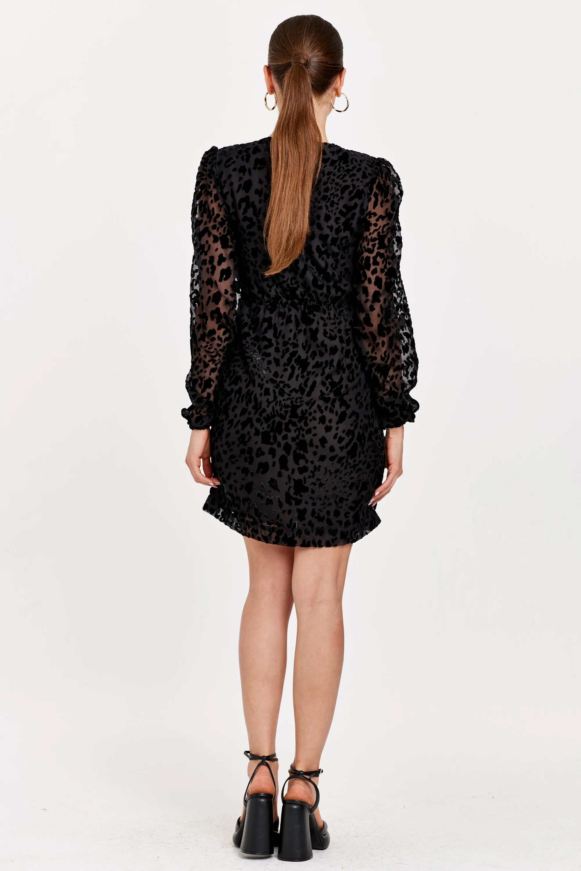 MINA FRONT WRAP DRESS SPOTTED