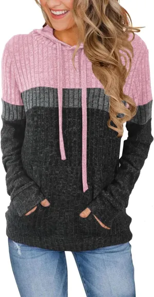MixShe Sweaters for Women Fall Tops Long Sleeve Hoodie Ladies Sweatshirts Pullover Blouses Loose Casual Fashion Clothes