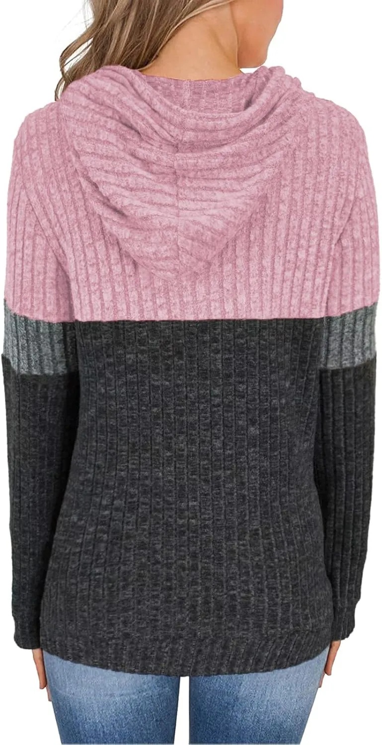 MixShe Sweaters for Women Fall Tops Long Sleeve Hoodie Ladies Sweatshirts Pullover Blouses Loose Casual Fashion Clothes