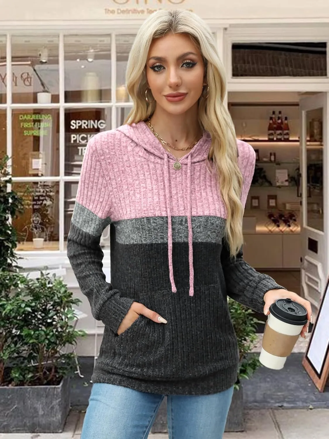 MixShe Sweaters for Women Fall Tops Long Sleeve Hoodie Ladies Sweatshirts Pullover Blouses Loose Casual Fashion Clothes