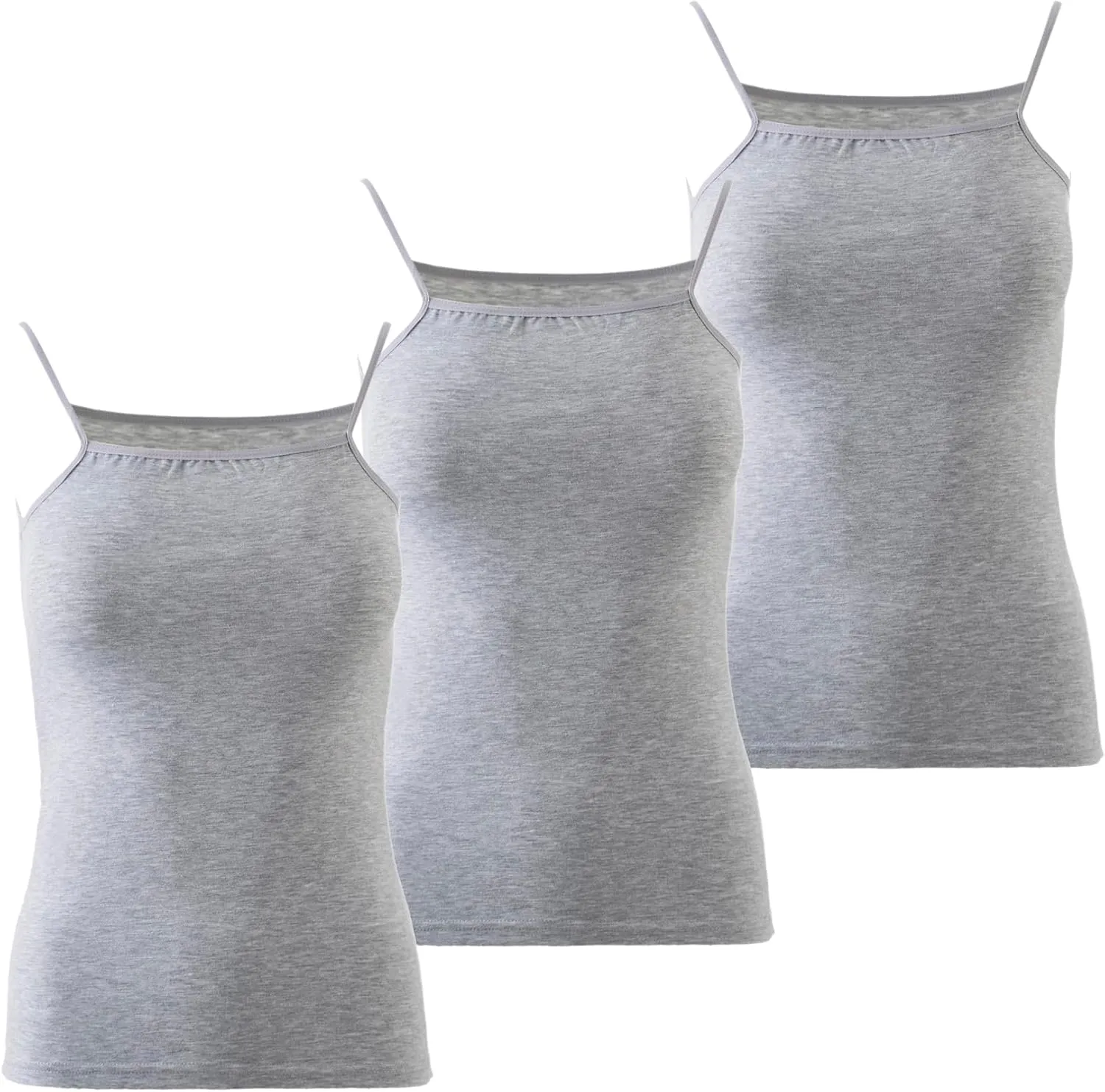 Mody Women's Camisole 3-Pack, Tank Top for Women, Cotton Camisole Tops for Women, Spaghetti Strap Womens Tank Tops Undershirt