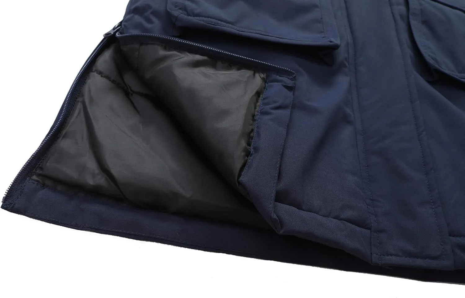 MOERDENG Women's Long Winter Coat Thickened Down Alternative Jacket Warm Puffer Jacket Waterproof Parka