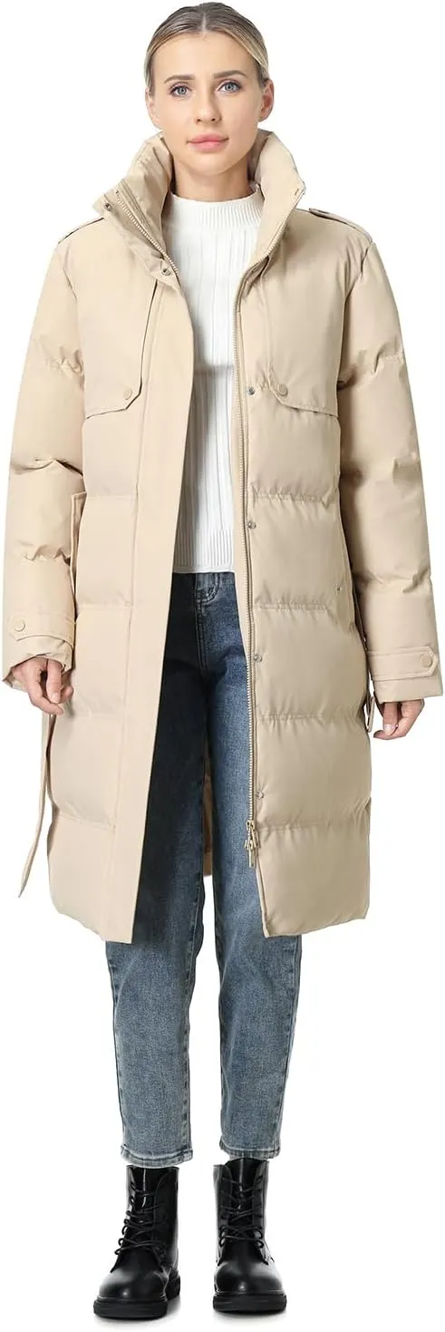 MOERDENG Women's Waterproof Long Winter Coat Warm Puffer Jacket Thickened Down Parka Maxi Coat