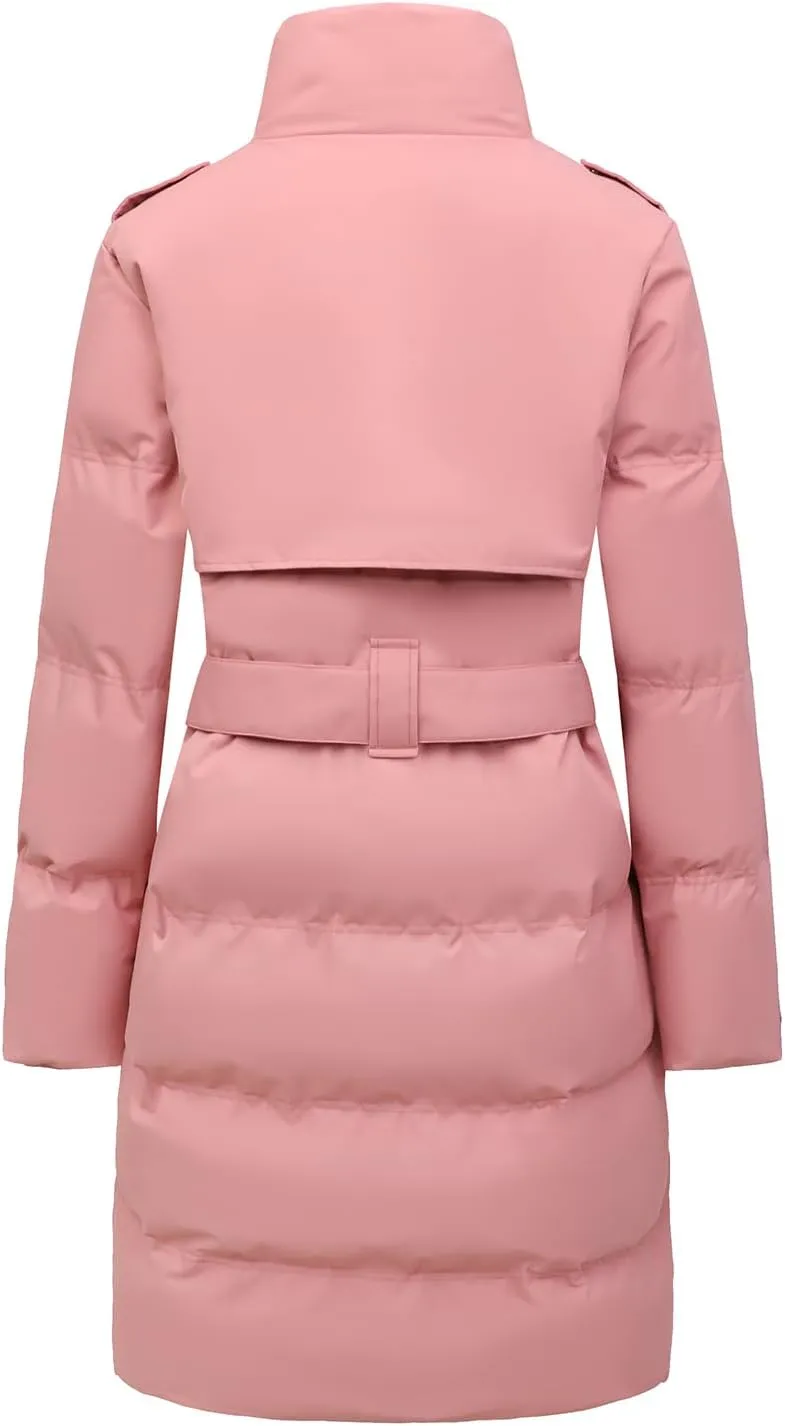 MOERDENG Women's Waterproof Long Winter Coat Warm Puffer Jacket Thickened Down Parka Maxi Coat