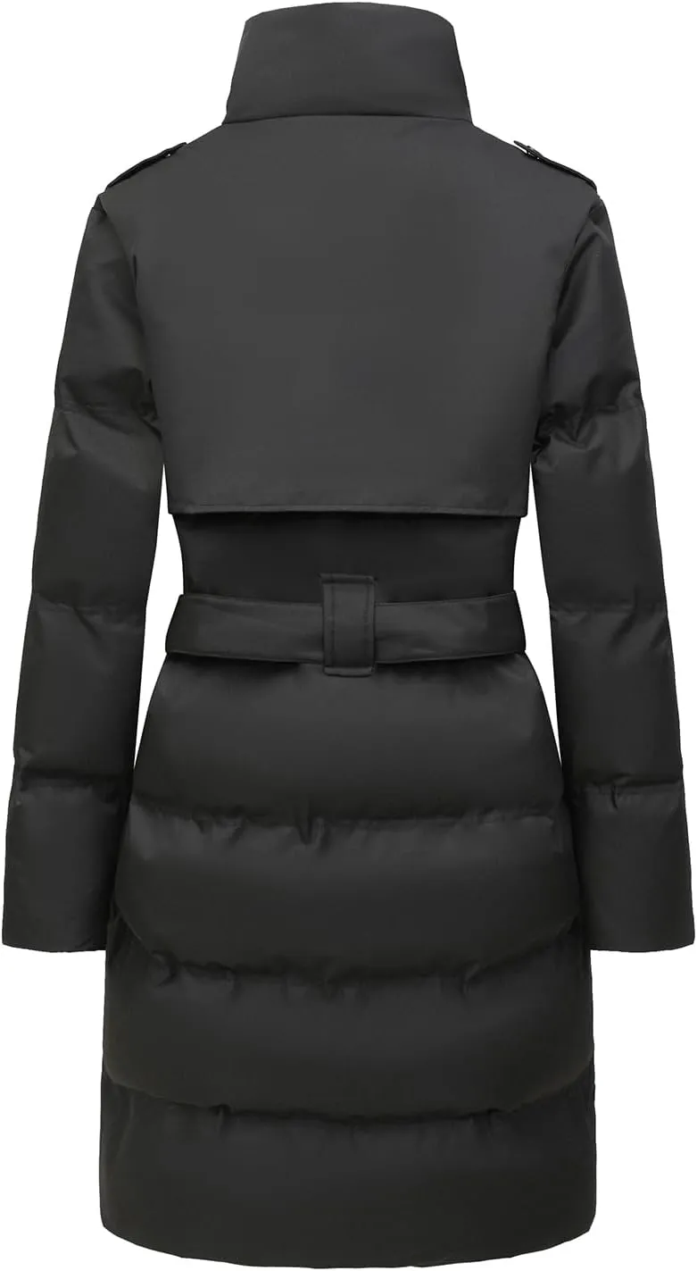 MOERDENG Women's Waterproof Long Winter Coat Warm Puffer Jacket Thickened Down Parka Maxi Coat