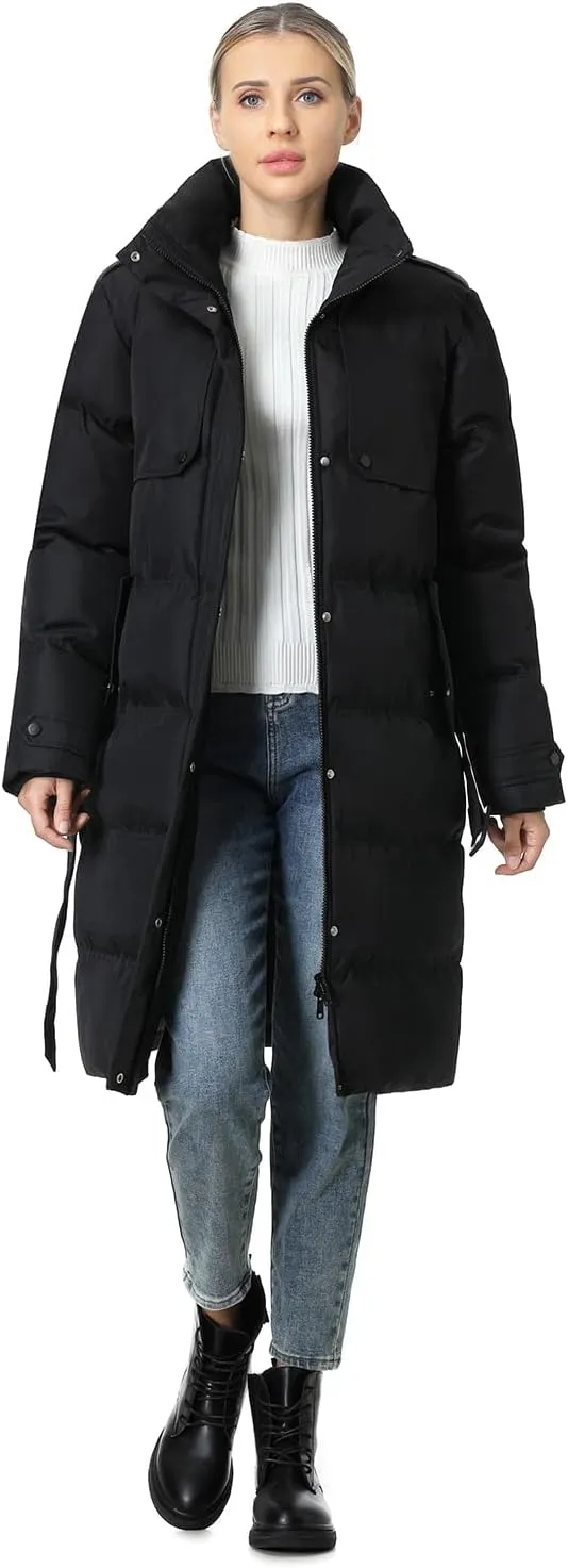 MOERDENG Women's Waterproof Long Winter Coat Warm Puffer Jacket Thickened Down Parka Maxi Coat