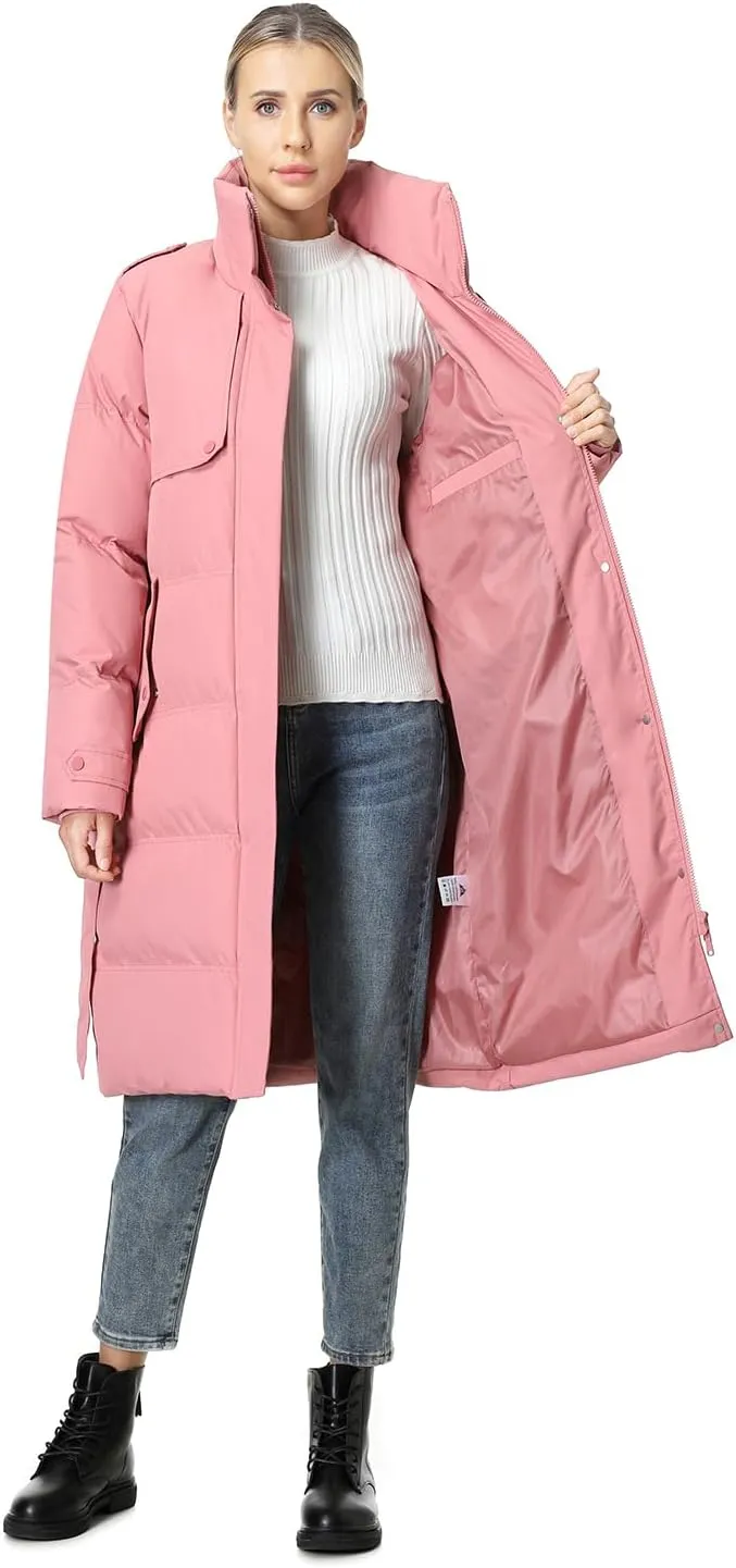 MOERDENG Women's Waterproof Long Winter Coat Warm Puffer Jacket Thickened Down Parka Maxi Coat