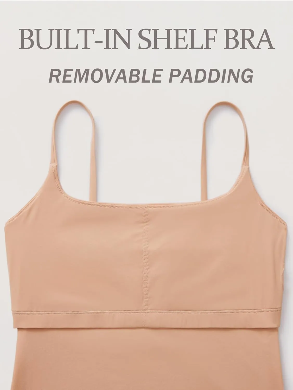MOMANDA Inbarely Maternity Tank Top for Woman Square Neck Camisole with Built in Bra Sleeveless Pregnancy Basic Yoga Tops