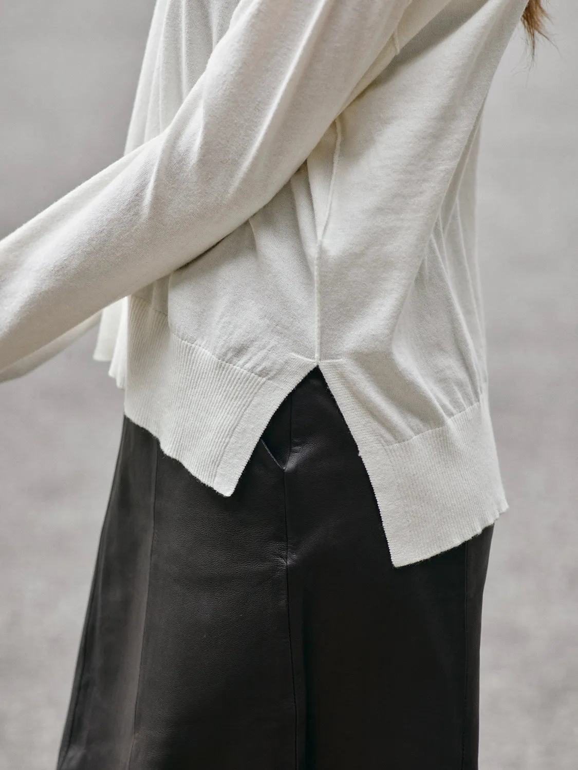 MOS MOSH | TANI V-NECK KNIT - ECRU 158970