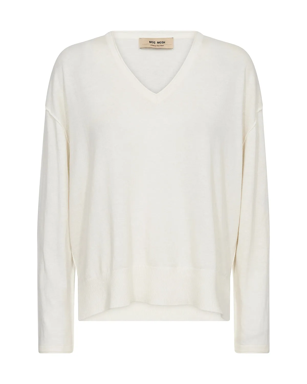 MOS MOSH | TANI V-NECK KNIT - ECRU 158970