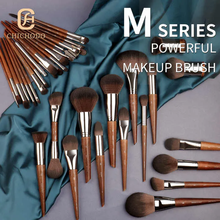 MUF 37 Series High Quality Aluminum Vegan Makeup Brushes with Wooden Handle Vegan Makeup Brushes Wholesale from Factoryفرش مكياج نباتية عالية الجودة مصنوعة من الألومنيوم بمقبض خشبي من سلسلة 37 من MUF فرش مكياج نباتية للبيع بالجملة من المصنع