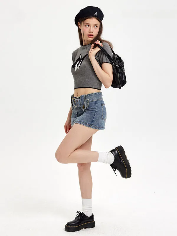 Nvuvu Bunny Print Cute Knit Tank Top