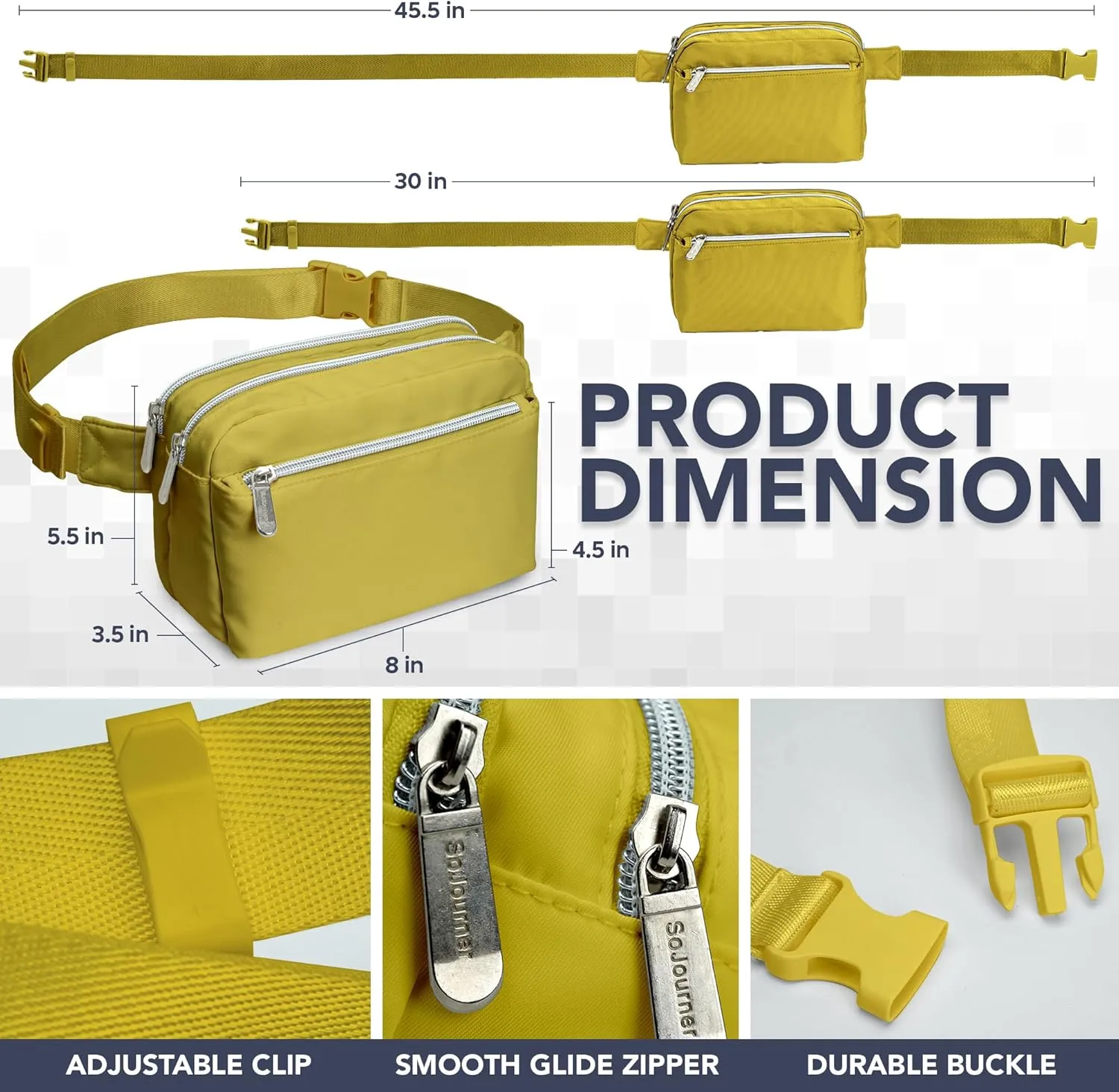 Olive Green Fanny Pack Belt Bag for Women I Cross Body Fanny Packs for Women - Crossbody Bags small Waist Bag Men - Fashion Waist Pack Bum Bag - Hands Free for Hiking, Running, Halloween & Travel
