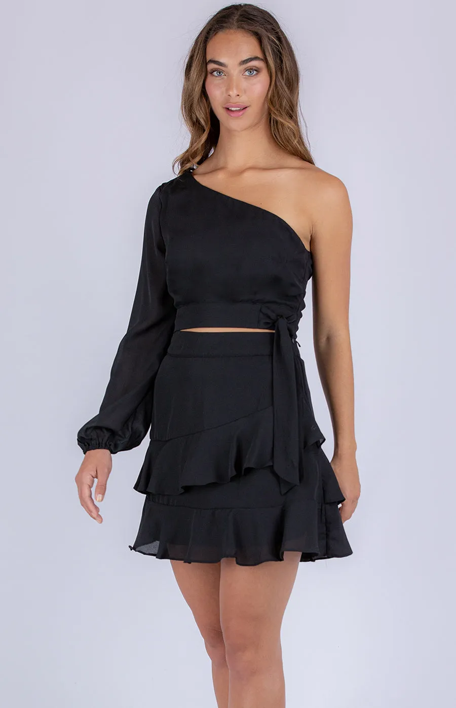 One Long Sleeve Shoulder two Piece Set