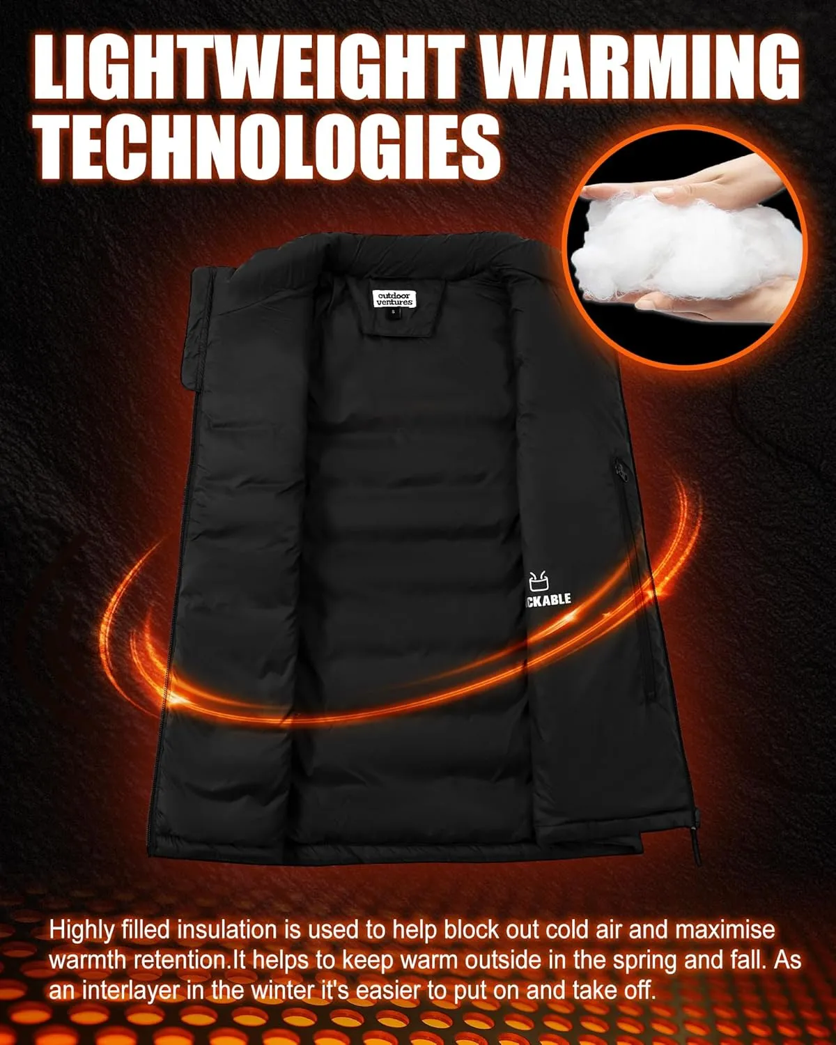 Outdoor Ventures Women's Lightweight Puffer Vest Outerwear Zip Up Warm Sleeveless Winter Jacket Padded Gilet Quilted Coat