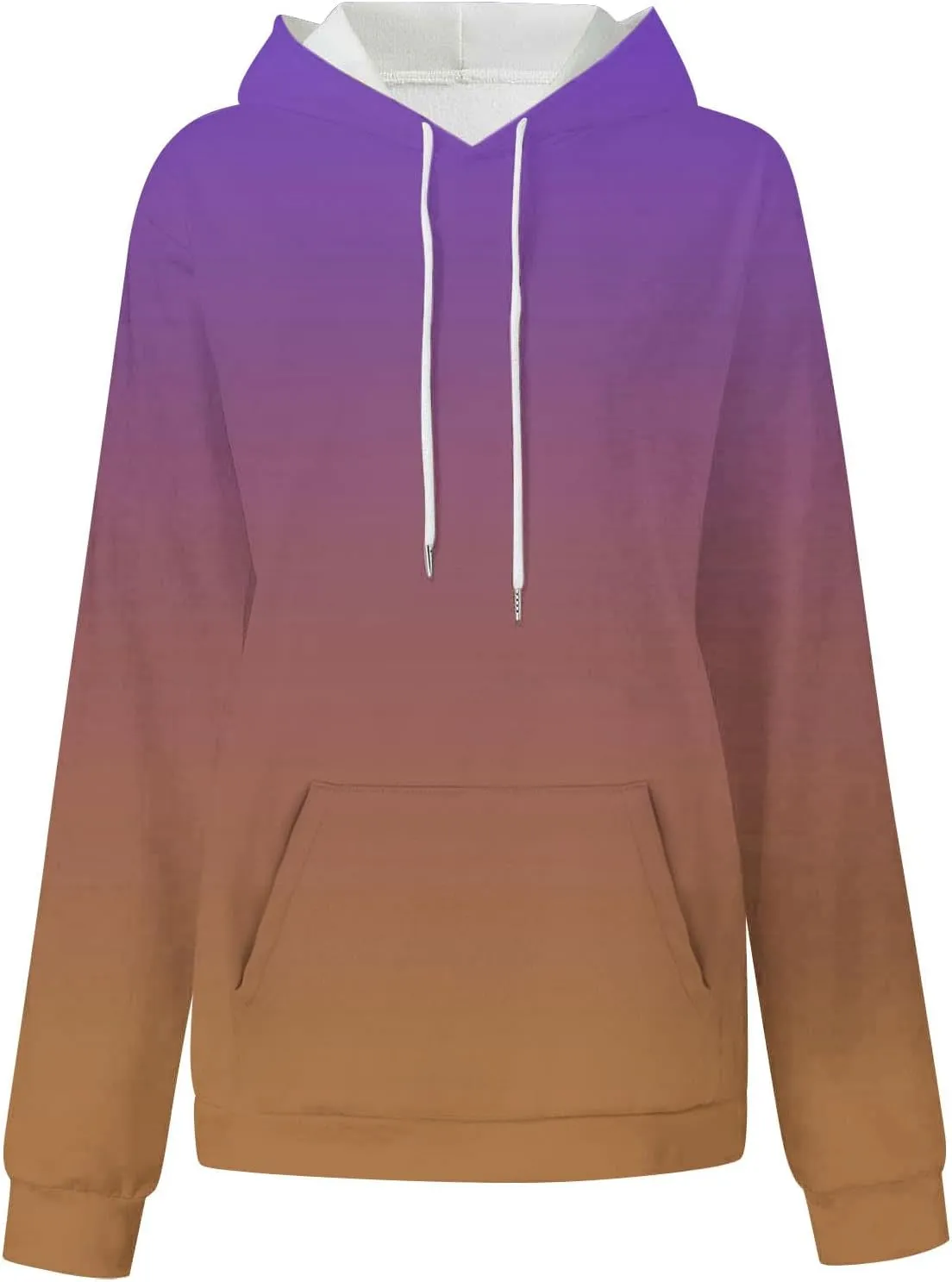 Oversized Hoodies for Women Loose Fit Gradient Pullover Sweatshirt Casual Blouses with Pockets Trendy Preppy Clothes