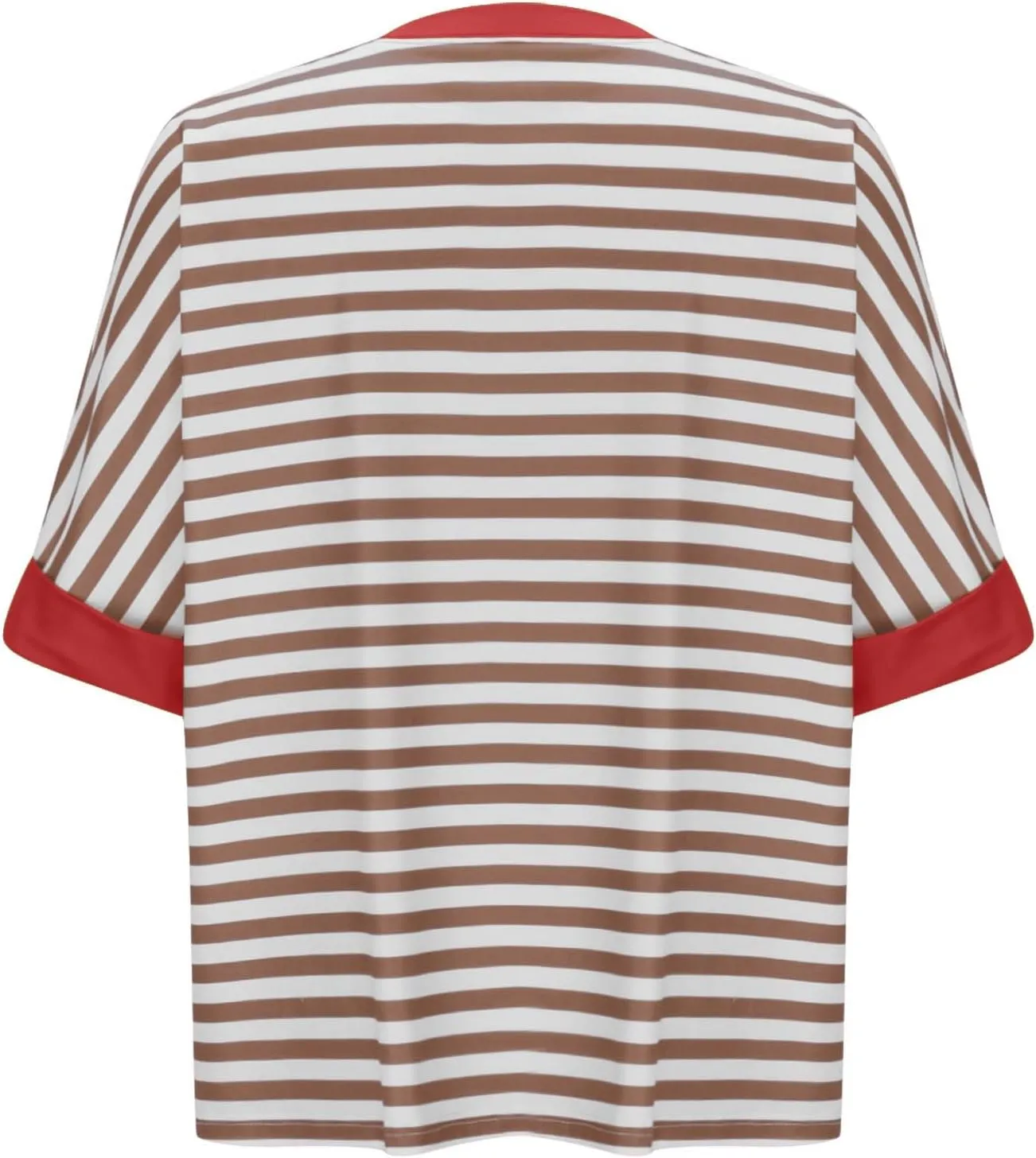Oversized Tshirts for Women Crew Neck Striped Short Sleeve Blouses Casual Fashion Daily Womens Workout Tops