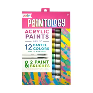 Paintology Acrylic Paints   2 Brushes