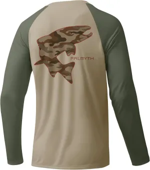 Palmyth Fishing Shirts for Men Long Sleeve Sun Protection UV UPF 50  T-Shirts Performance Quick Dry