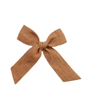 Party Bow | Chestnut - Alligator Clip