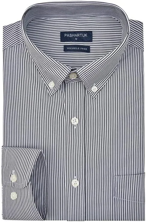 PASHARTUK Wrinkle Free Regular Fit Mens Button Down Shirts Long Sleeve Dress Shirts for Men