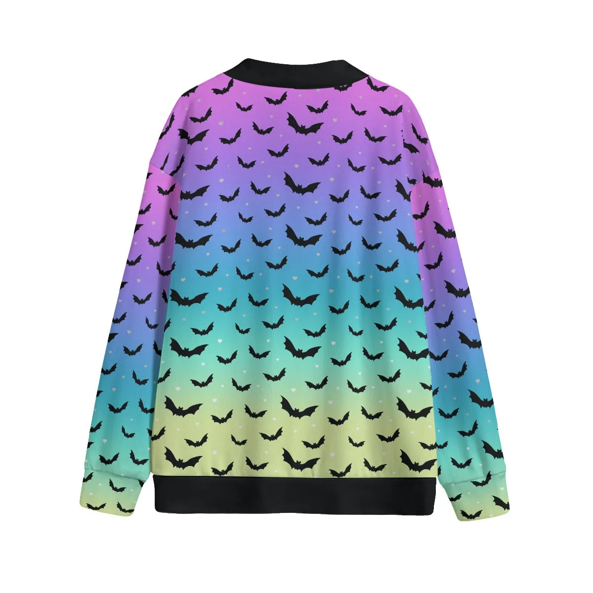 Pastel Rainbow Ombre Bats Cardigan