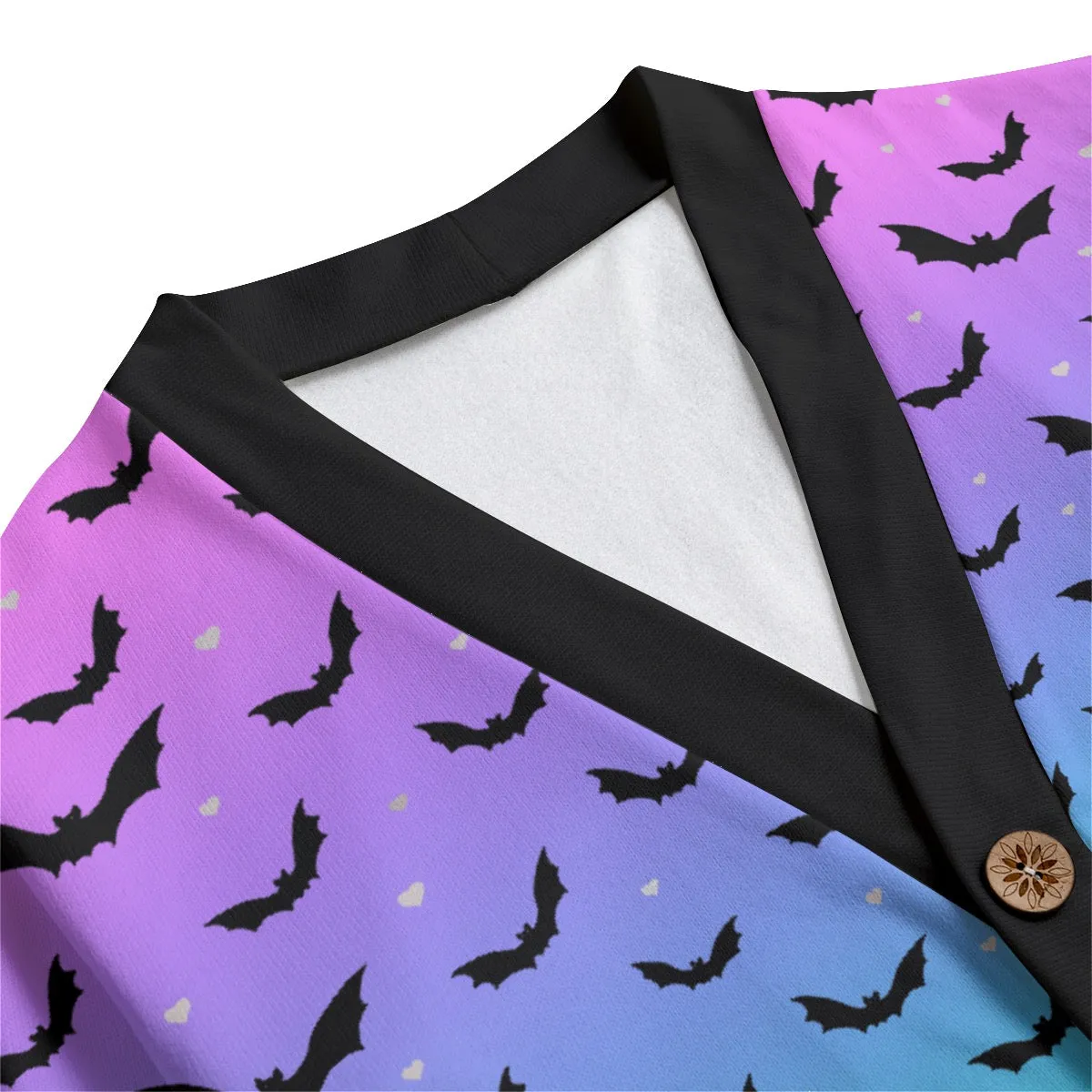 Pastel Rainbow Ombre Bats Cardigan