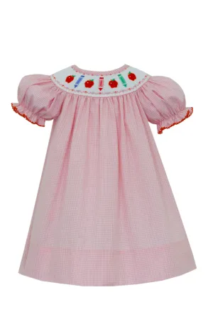 Pink Gingham Apple Dress