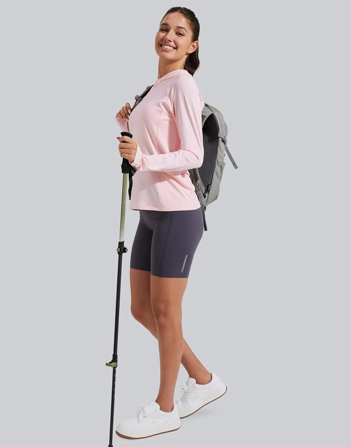 Pioneer Camp Womens UPF 50  Sun Protection Hoodie Shirt with Pockets Long Sleeve Fishing Hiking Outdoor UV Shirts Lightweight