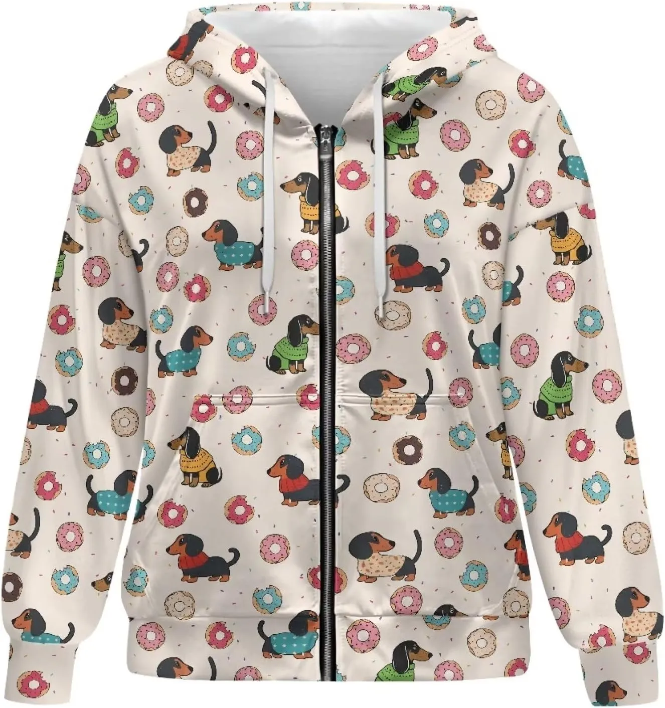 Poceacles Womens Full Zip Hoodies Tops Jacket Coat Hooded Sweatshirts Oversized Long Sleeve Outwear Hooded Tops Fall Clothes