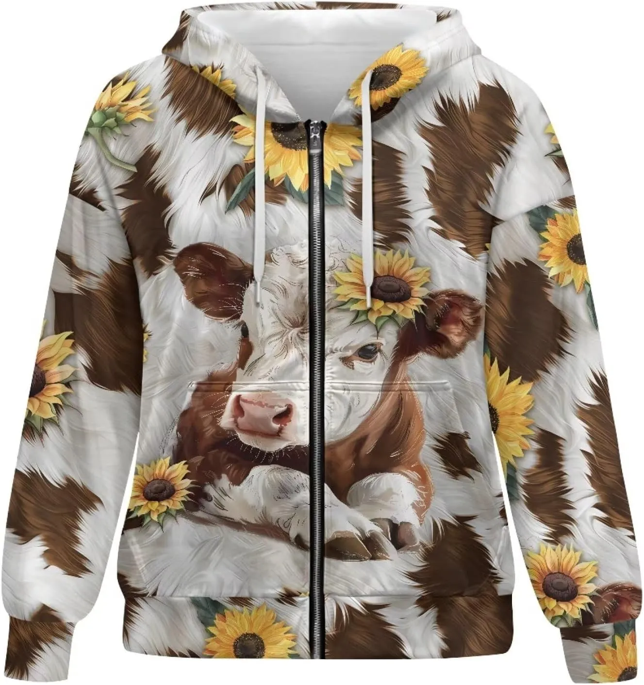 Poceacles Womens Full Zip Hoodies Tops Jacket Coat Hooded Sweatshirts Oversized Long Sleeve Outwear Hooded Tops Fall Clothes