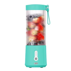 Portable Fruit Blender - 450ML/15.2OZ, 6 Blades, Rechargeable - Perfect for Shakes, Smoothies, and Juice - Mini Mixer for Outdoor, Gym, Office