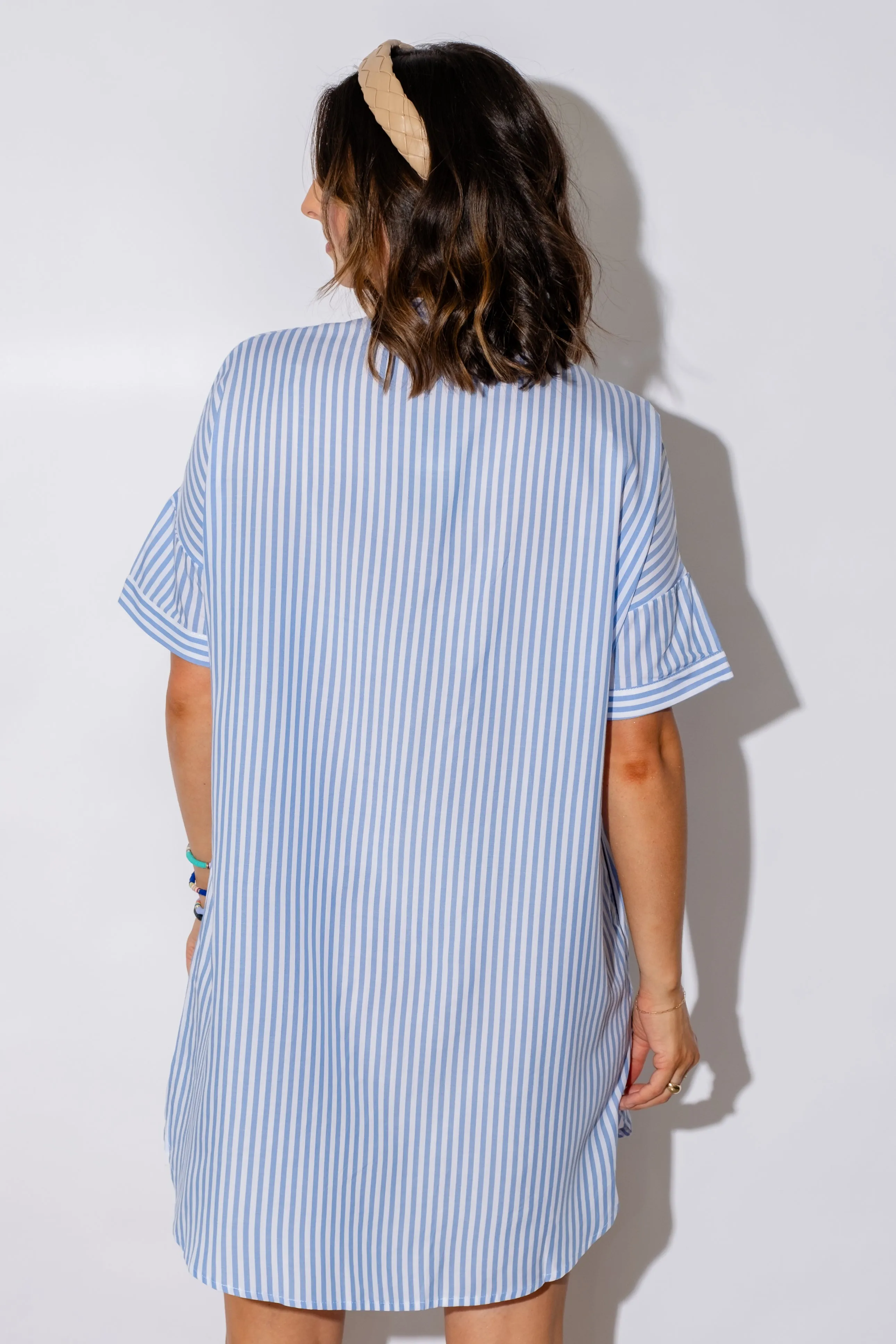 Priscilla Striped Shirt Dress