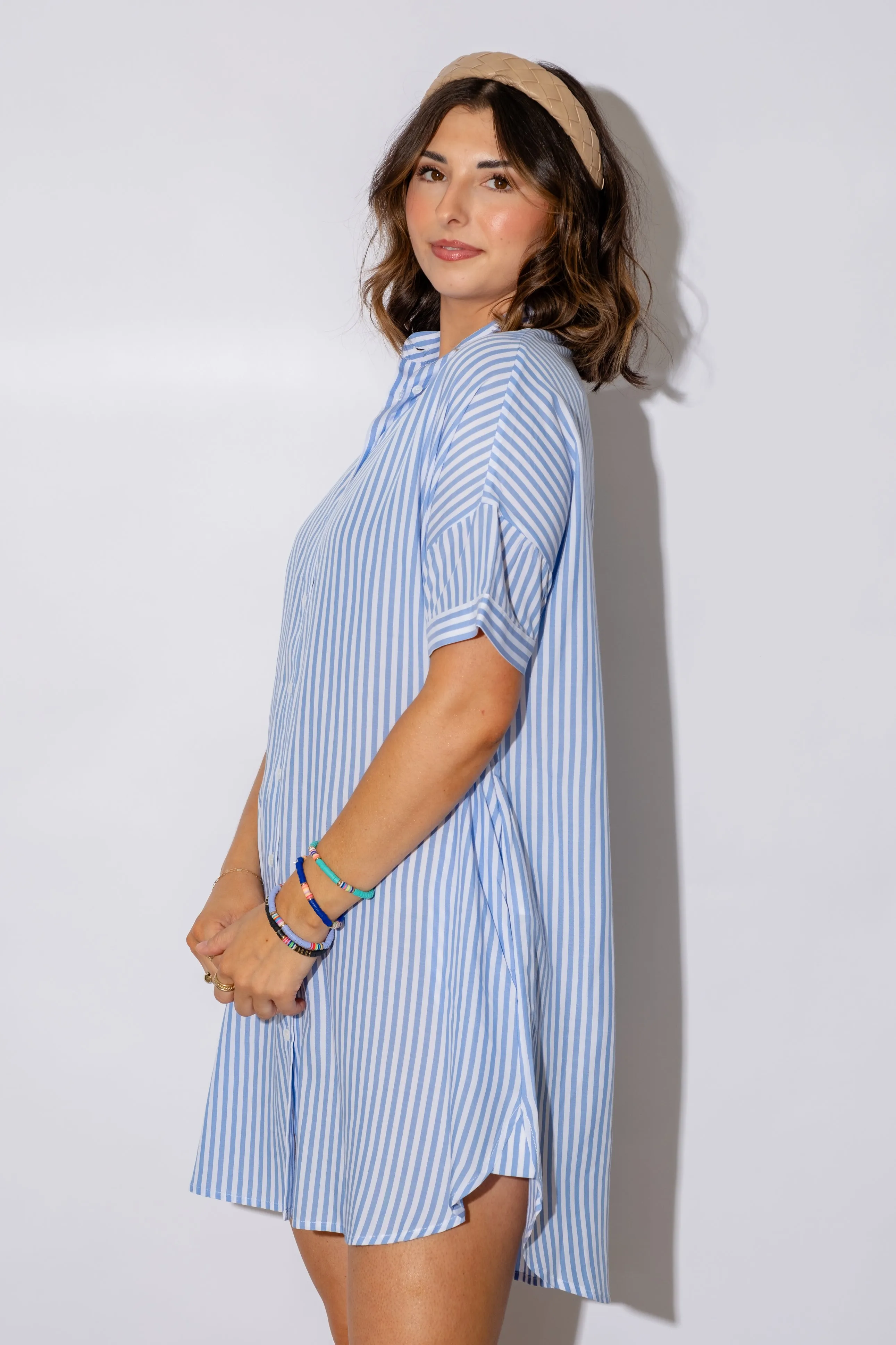Priscilla Striped Shirt Dress