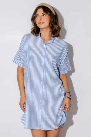 Priscilla Striped Shirt Dress