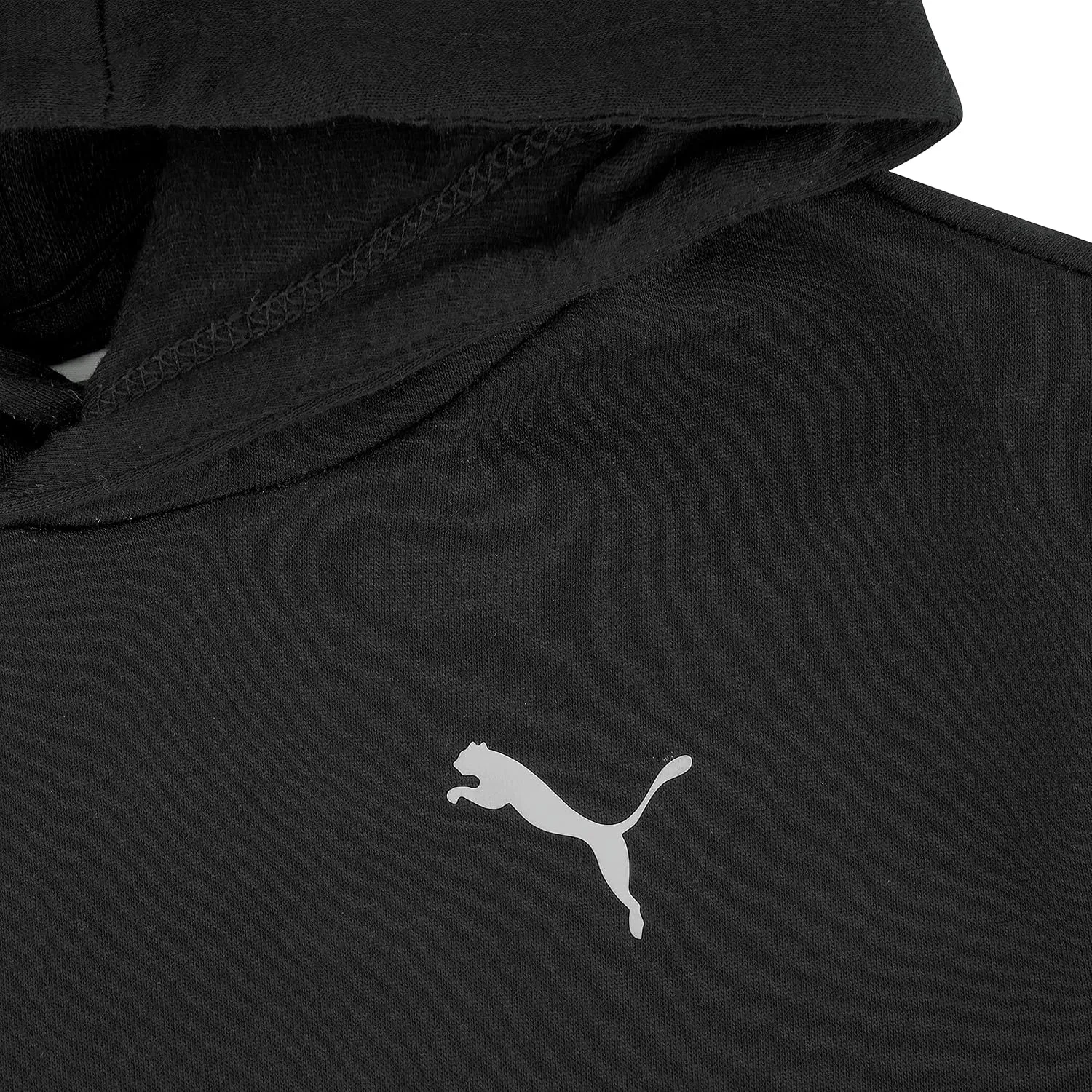 PUMA Girls' Core Logo Fleece Pullover Hoodie