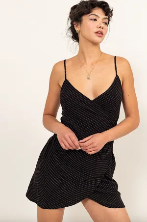 quinn pinstripe mini dress