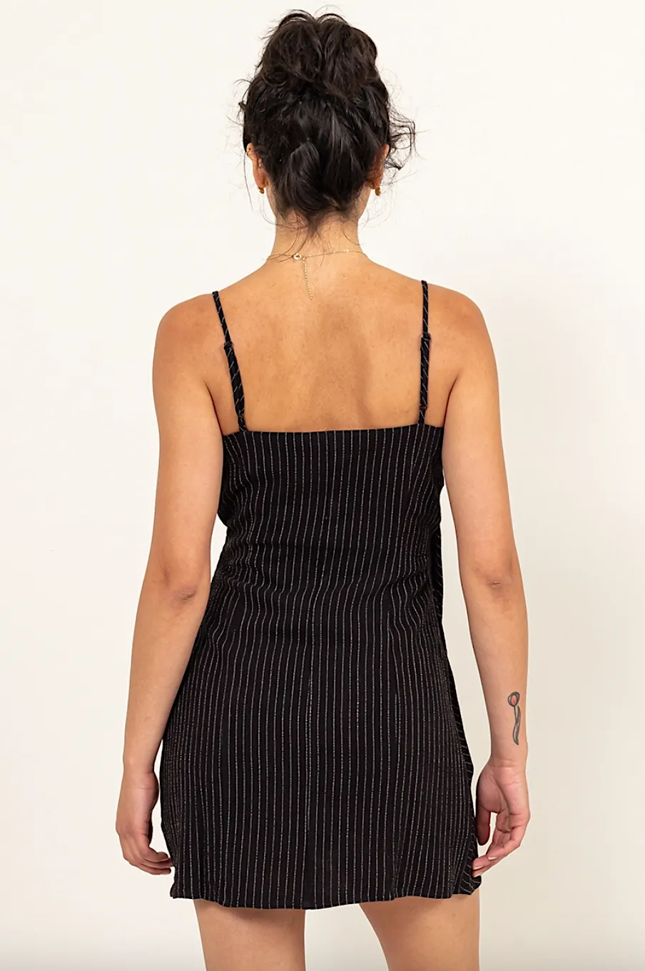 quinn pinstripe mini dress