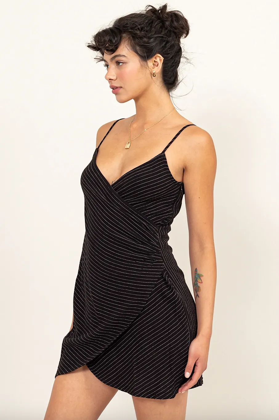 quinn pinstripe mini dress
